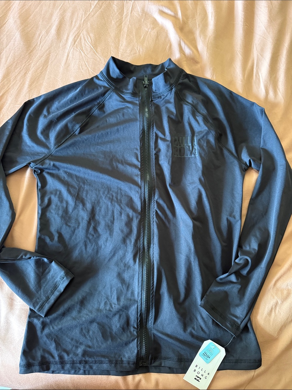 NWT! Billabong Black Sol Searcher Zip Jacket/Rashguard